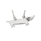 Dog Lover Silver Tone Pendant Necklace