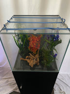 ULTRA CLEAR GLASS - 18 gallon cube fish tank aquarium full setup w/ filtration