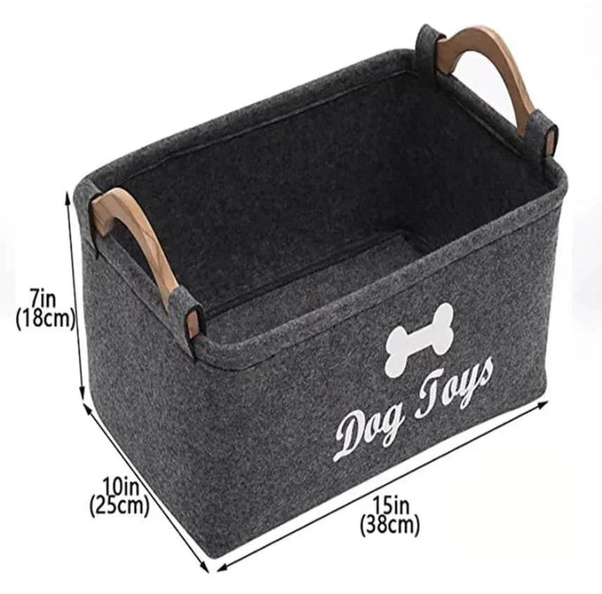 Felt Pet Toy Storage Basket