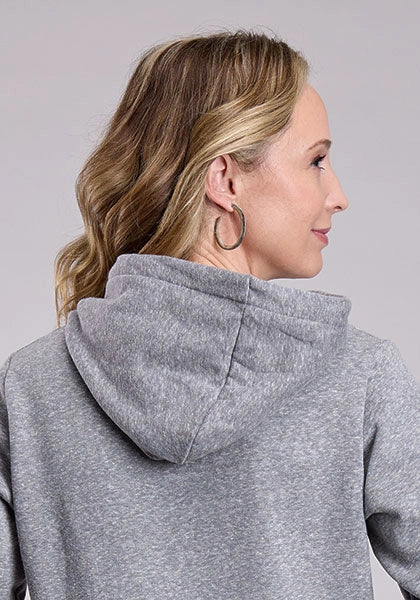 Stetson Western Print (Grey) - Women's Hoodie Sweatshirt