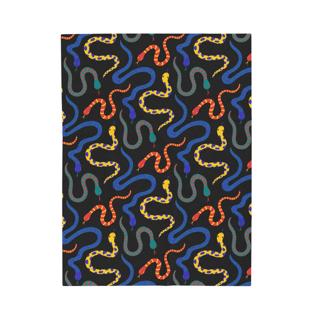 Vibrant Serpents Plush Throw