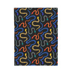 Vibrant Serpents Plush Throw