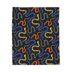 Vibrant Serpents Plush Throw