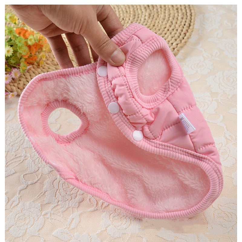 Pet dog clothing winter cotton dog vest jacket