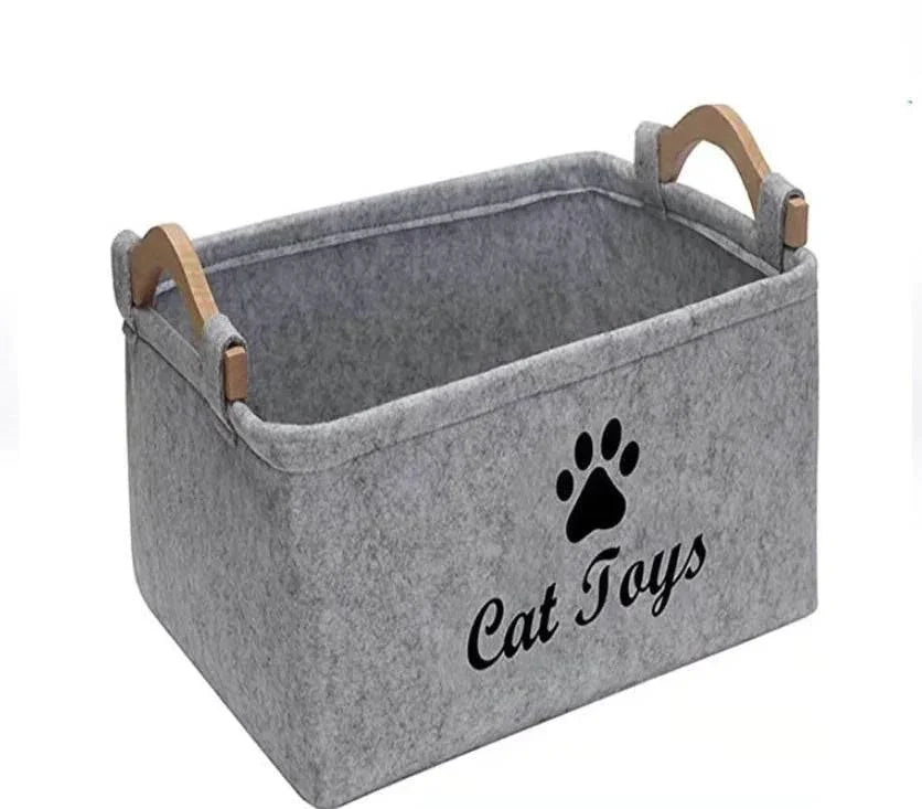 Felt Pet Toy Storage Basket