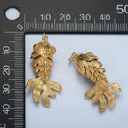 24K Gold Filled 40mm Gold Fish Artisan Multidimensional Pet Animal Charm | E047