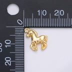 24K Gold Filled Stallion Horse Dainty Charm Beautiful Animal for Necklace or Bracelet C-892