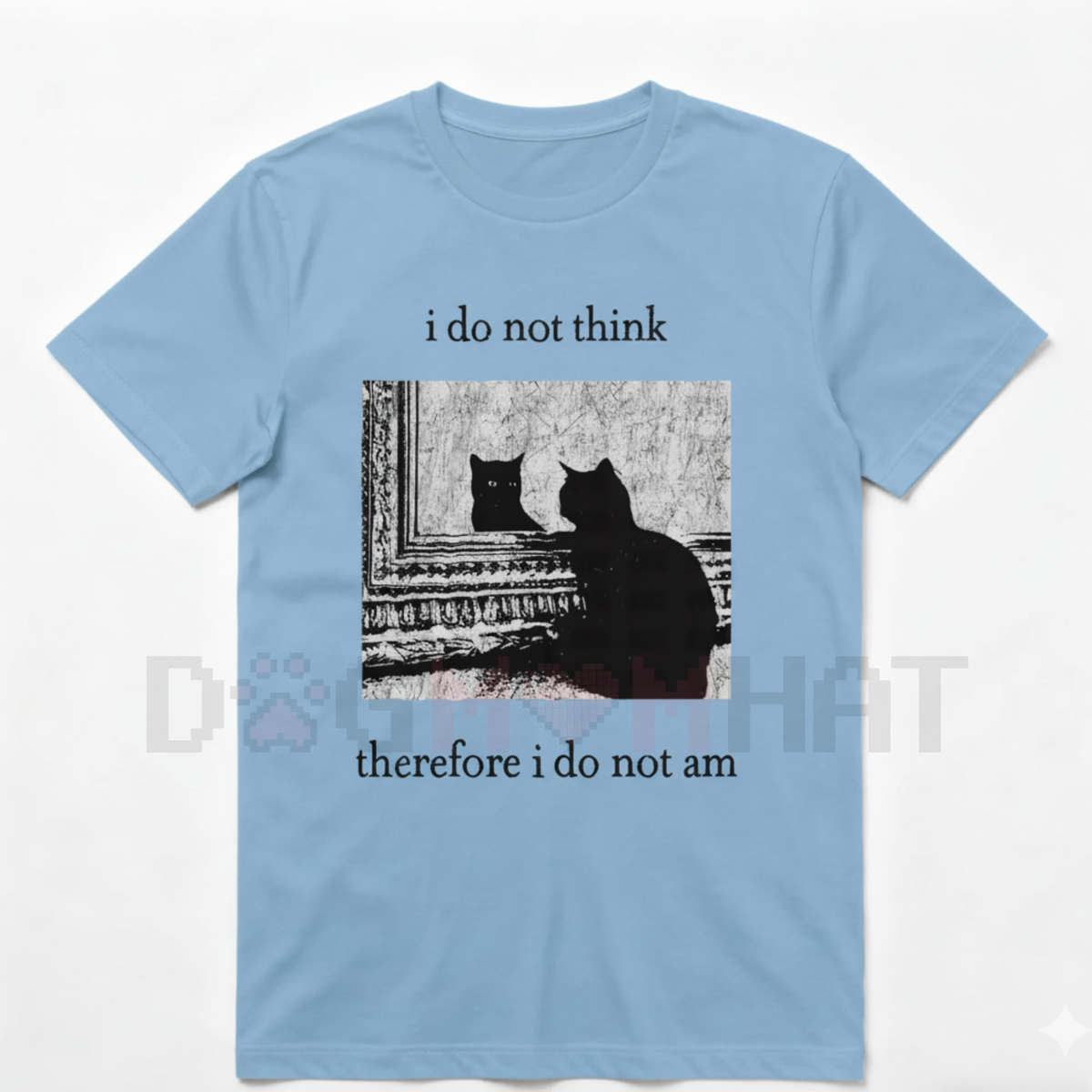 HAGBDH "I Do Not Think" Cat Tee – Goth Clothing Funny Graphic, 90s Vintage Style Trendy T-Shirts