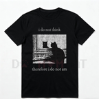 HAGBDH "I Do Not Think" Cat Tee – Goth Clothing Funny Graphic, 90s Vintage Style Trendy T-Shirts