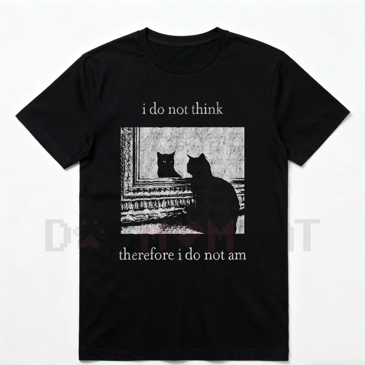 HAGBDH "I Do Not Think" Cat Tee – Goth Clothing Funny Graphic, 90s Vintage Style Trendy T-Shirts