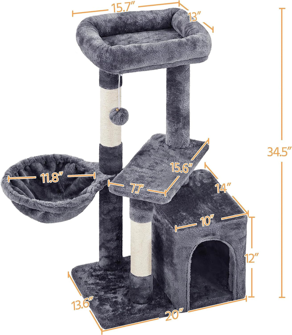 34In Cat Condo with Extra Scratch Boards