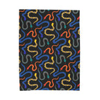 Vibrant Serpents Plush Throw