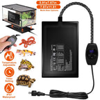 Electric Reptile Heating Pad With 32-122¡F Temperature Adjustment IPX7 Waterproof Timer Setting Under Tank Heating Mat for Lizards Turtles Snake Spide