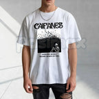 Caifanes "Miedo" Skeleton Birds T-Shirt – Retro Rock en Español Graphic Tee, Premium 100% Cotton Gothic Band Top, Soft Lived-In Heavyweight Spanish Rock Fan Shirt, Made in USA