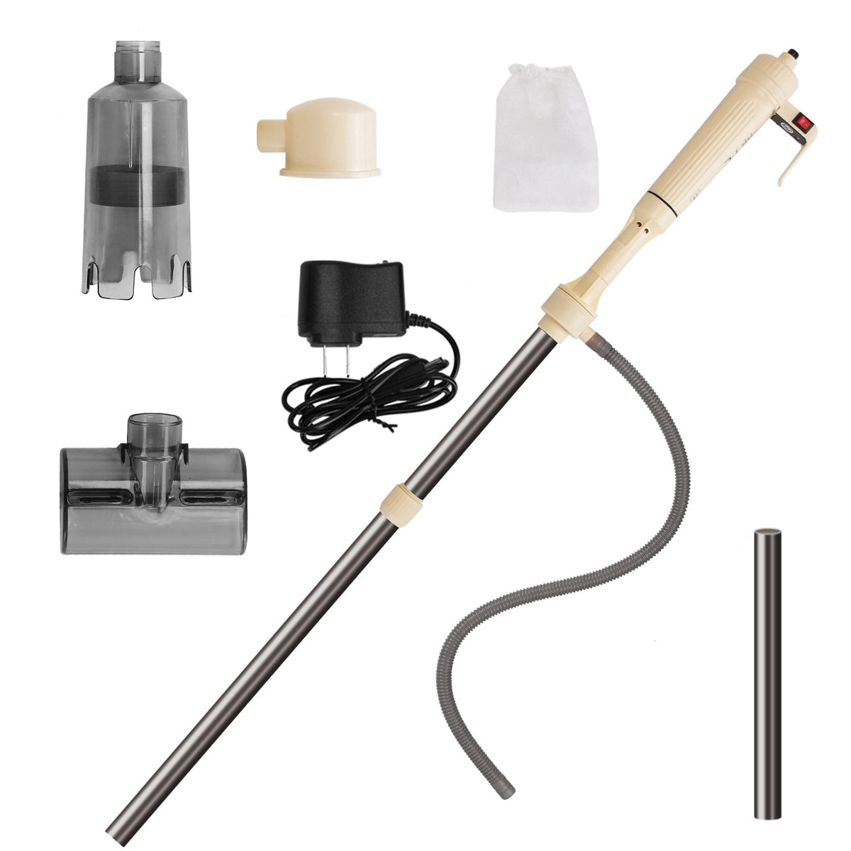 Multifunctional Electric Aquarium Gravel Cleaner Kit Length Adjustable Automatic Fish Tank Vacuum Cleaner Change Water Wash Sand Filter Dirt Removal