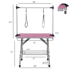 46" Folding Dog Pet Grooming Table in Pink Color