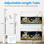 Multifunctional Electric Aquarium Gravel Cleaner Kit Length Adjustable Automatic Fish Tank Vacuum Cleaner Change Water Wash Sand Filter Dirt Removal