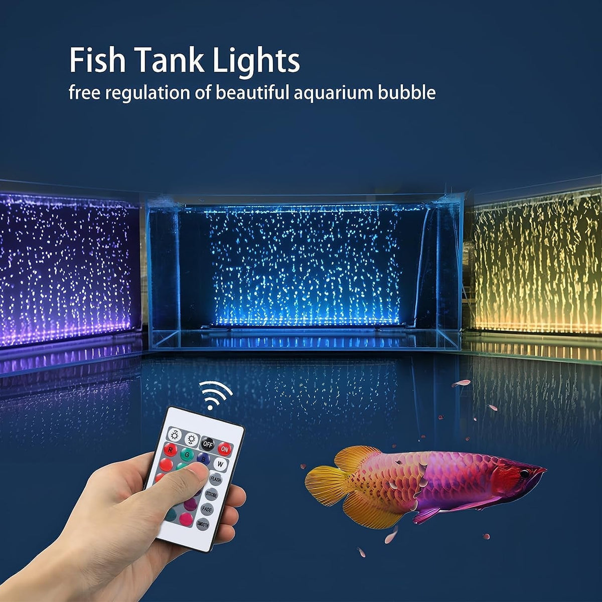 Fish Tank Light with Air Bubble Hole