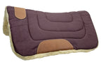 Mini Contour Cut Canvas Western Saddle Pad with Fleece Lining by Tahoe Tack - Size 19" X 19"