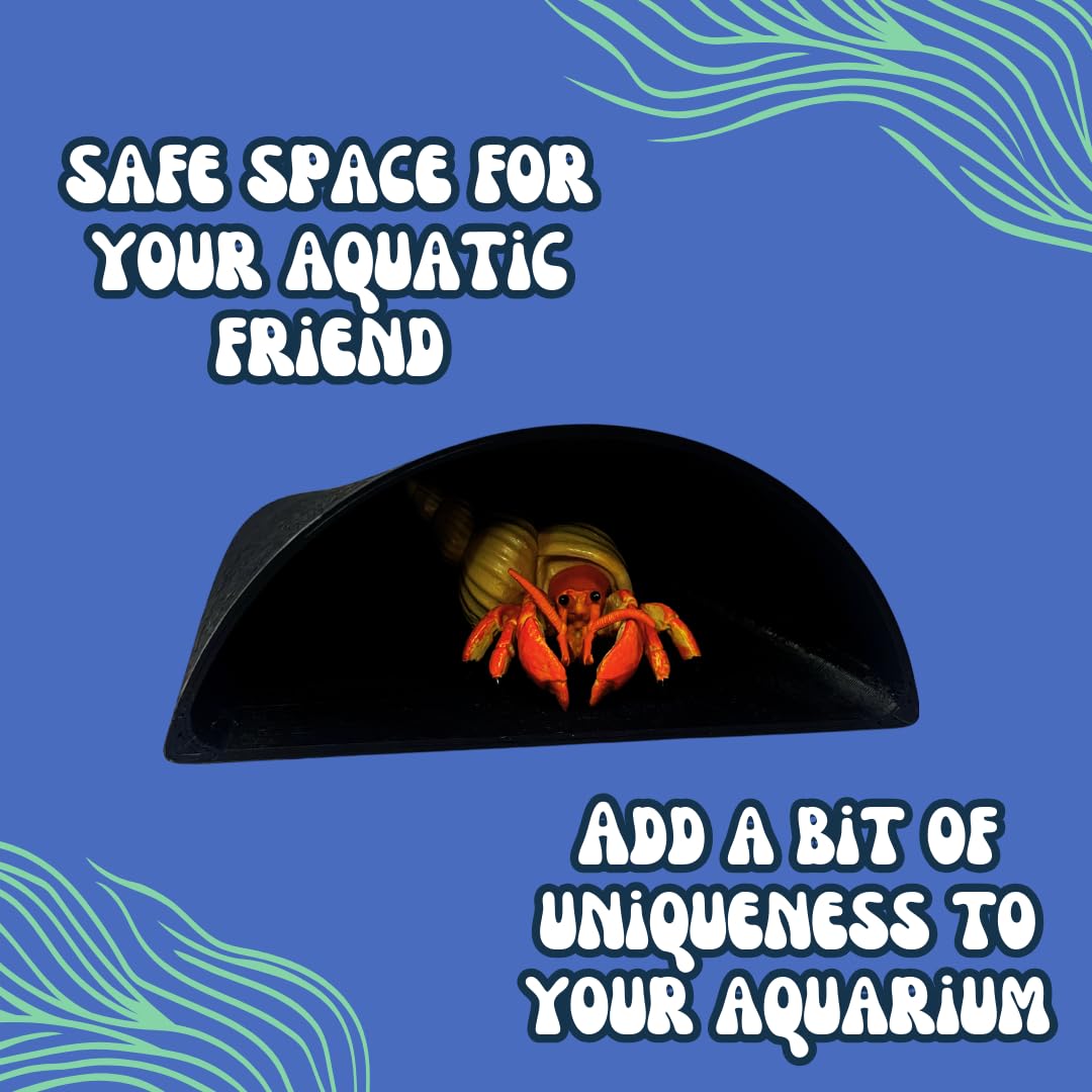 REEFSHAPE Aquarium or Terrarium Pocket Cave | Minimalist Shelter Cave for Fish, Shrimp, Reptiles, Amphibians, & More! | Made in USA