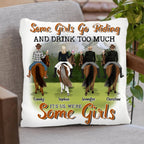 Personalized Riding Horse Friends Quilt/Fleece Throw Blanket/Pillow Cover - Gift for Horse Lovers - Up to 4 Besties - Apparently we're trouble when we ride together