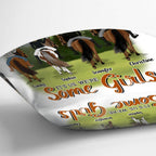 Personalized Riding Horse Friends Quilt/Fleece Throw Blanket/Pillow Cover - Gift for Horse Lovers - Up to 4 Besties - Apparently we're trouble when we ride together