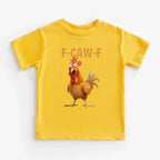 Funny F-Caw-F Rooster Kids T-Shirt