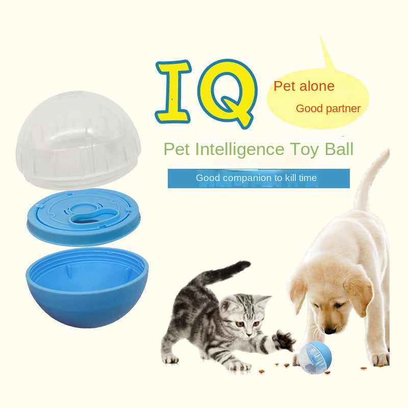 Pet Feeder Wobble Bowl Dog Food Dispensing Ball Chew-Resistant Intelligent Training Toy Cat and Dog Play Ball