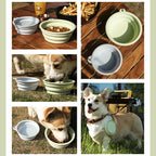 Dog Feeders Folding Silicone Bowl Outdoor Travel Foldable Portable Cat Dog Food Water Container Feeding Tray Bowl Pet Supplies
