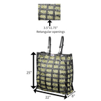 Supreme 4-Sided Hay Bag – 1.75" x 3.5" Horse Mouth Openings – Balanced Slow Feed – 1-Year Warranty | Patented Design