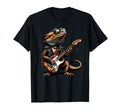 Bearded Dragon Shredder Electric Guitar T-Shirt - Minimalist Print Unisex