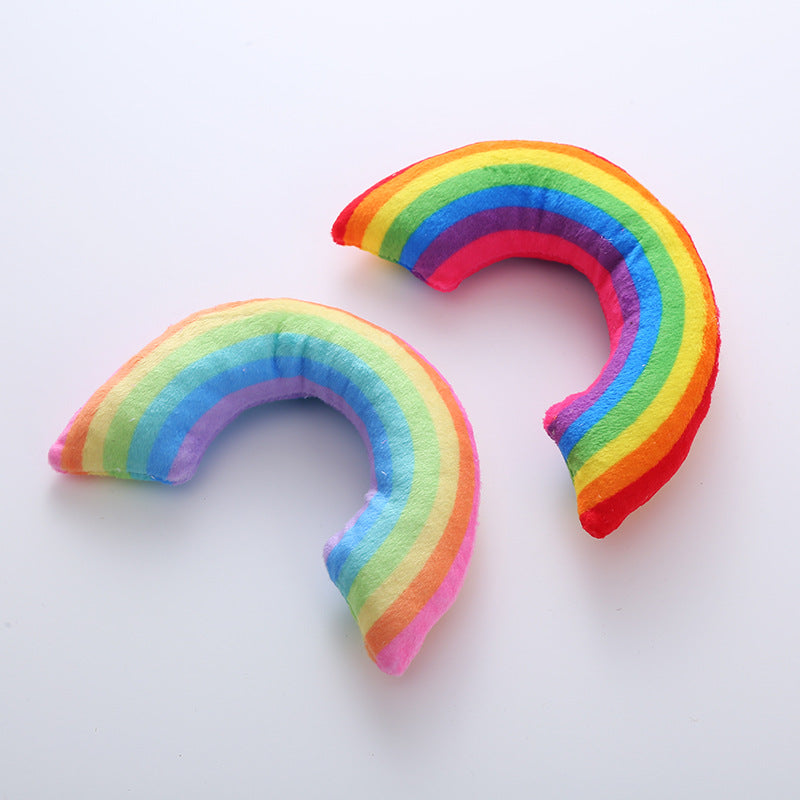 Pet Supplies Cat Toy Rainbow Bridge Pillow with Catnip and Cat Mint