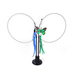 Suction cup cat toy stick that can be attached and held with steel wire multi head interchangeable cat toy and pet supplies