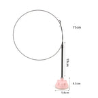 Suction cup cat toy stick that can be attached and held with steel wire multi head interchangeable cat toy and pet supplies