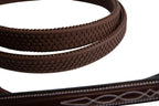 Huntley Equestrian Fancy Stitched Rubber Reins, 5/8" Inch Width