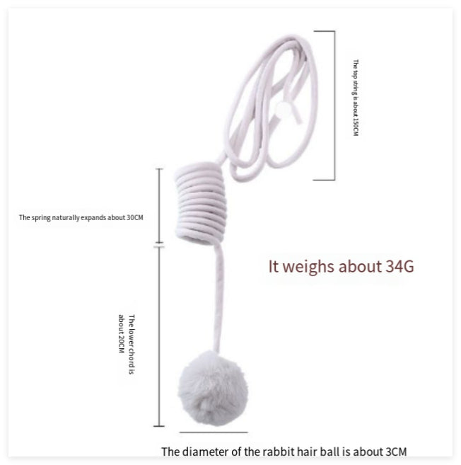 Cat Toy Self-Hi Sucker Spring Rabbit Hair Ball Interactive Play Pet Supplies Interactive Toys