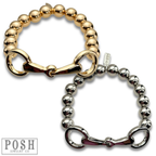 Equestrian charm beaded bracelet