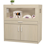 Squirrel cage acrylic panel with independent storage cabinet and wooden guinea pig room with bridge (L 31.50 x W 15.75 x H32.28)