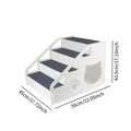 3/4 Dog Stair Ladder Steps Staircase Scale Soft Removable Climbing Toy for Pet Cat Anti Brief Catcase for Sofa Pet Stairs