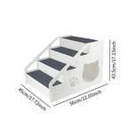 3/4 Dog Stair Ladder Steps Staircase Scale Soft Removable Climbing Toy for Pet Cat Anti Brief Catcase for Sofa Pet Stairs