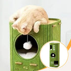 Creative Cat House Cat Tree Hideout Felt Scratch Resistant Sleeping Place Cosy Enclosed Climbing Cave Indoor Cats Scratch Post