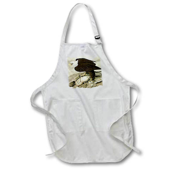 Apron - American Bald Eagle Feeding on Fish Bird of Prey Vintage Art Gift Bird Designs