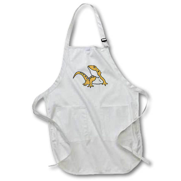 Apron - Funny Cute Bearded Dragon Lizard Cartoon for Bearded Dragon Lovers Animals