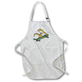 Apron - Funny Cute Bearded Dragon Lizard Riding Skateboard Skateboarder Animals