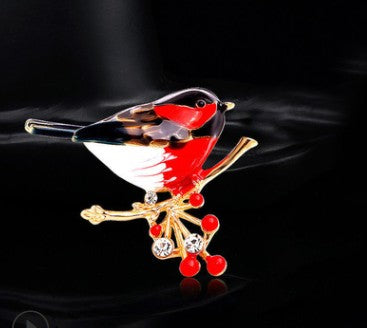 CINDY XIANG Cute Vivid Bird Brooches For Women Winter Animal Design Pin Branch Accessories 3 Colors Available High Quality