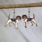 Beagle Wooden Earrings | Dog Lover Pet Jewelry