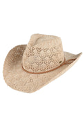 C.C Women's Horseshoe Lace Knitting Cowboy Hat