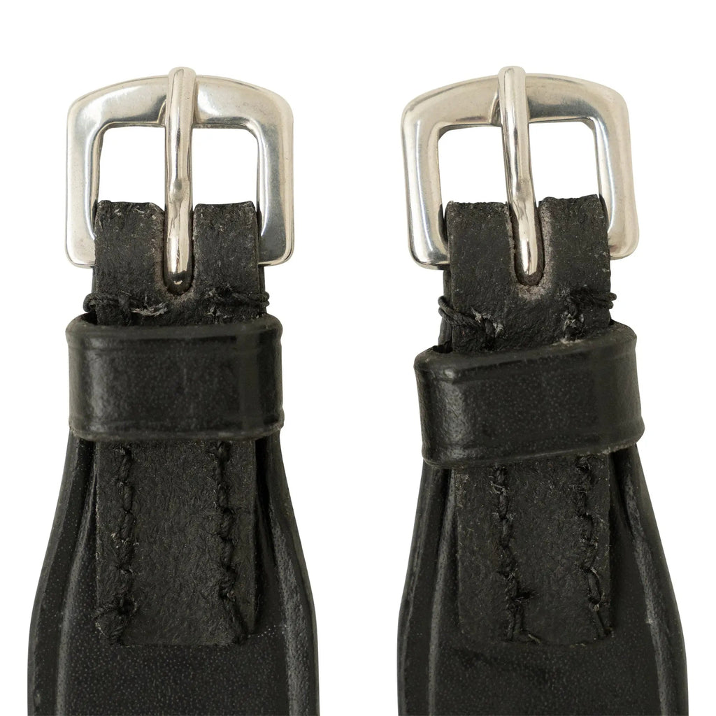 Huntley Equestrian Children's Black Leather Jodhpur Garter Straps