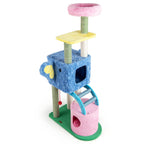Elephant Themed Cat Tree for Adult Cats Multi-level Kitty Tower with 2 Condos