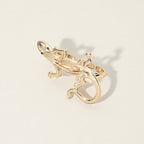 SECRET BOX_14K Gold Dipped Lizard Two Finger Ring